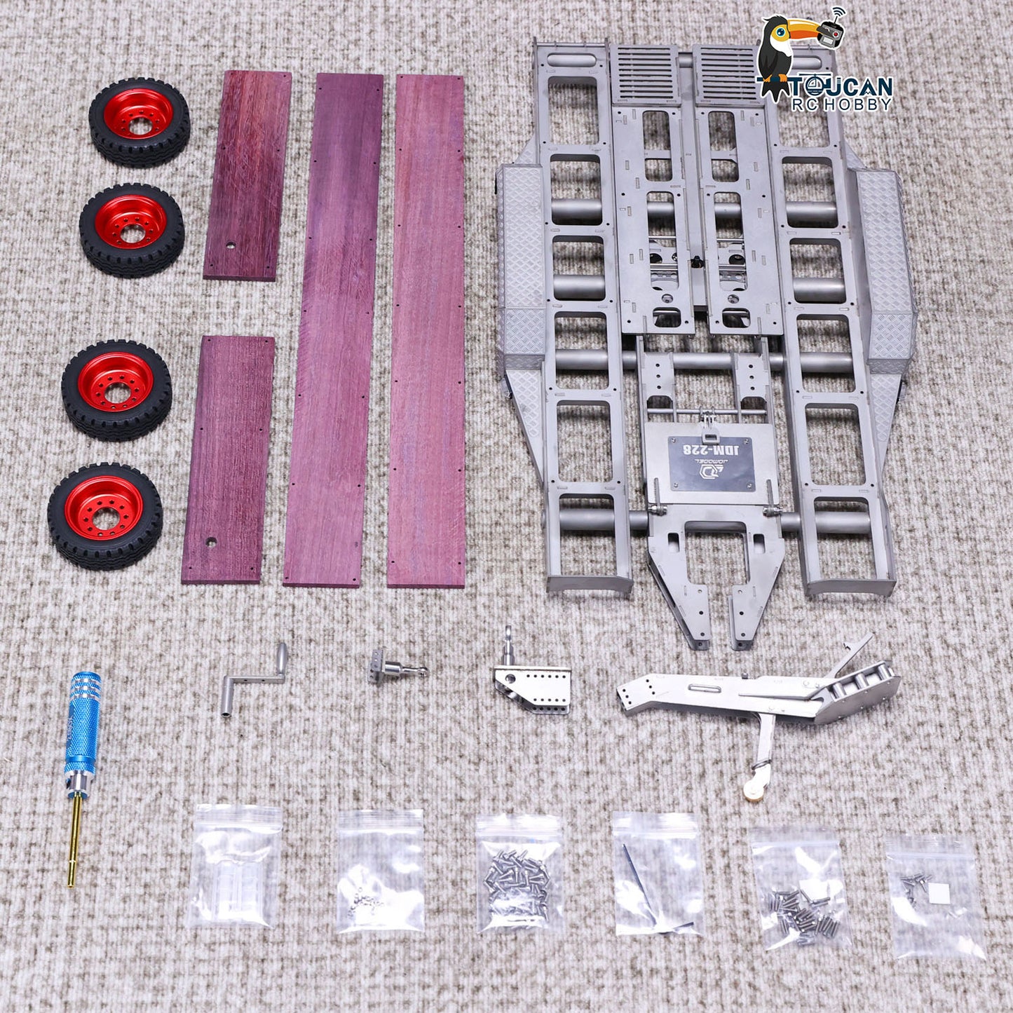 JDM JDM-228 1/14 metal gooseneck RC trailer kit complete parts set