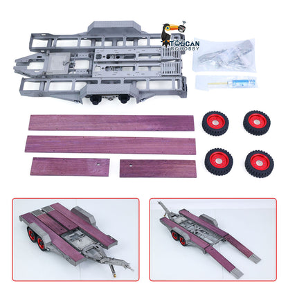 JDM JDM-228 1/14 metal gooseneck RC trailer kit side view