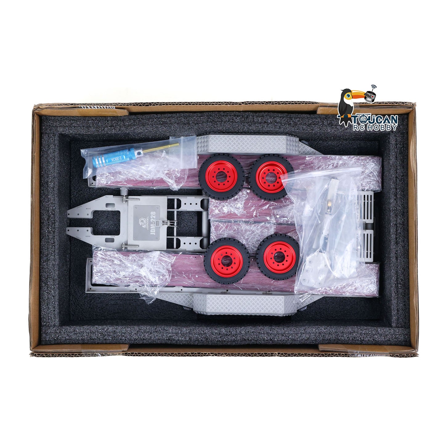 JDM JDM-228 1/14 metal gooseneck RC trailer packaging detail