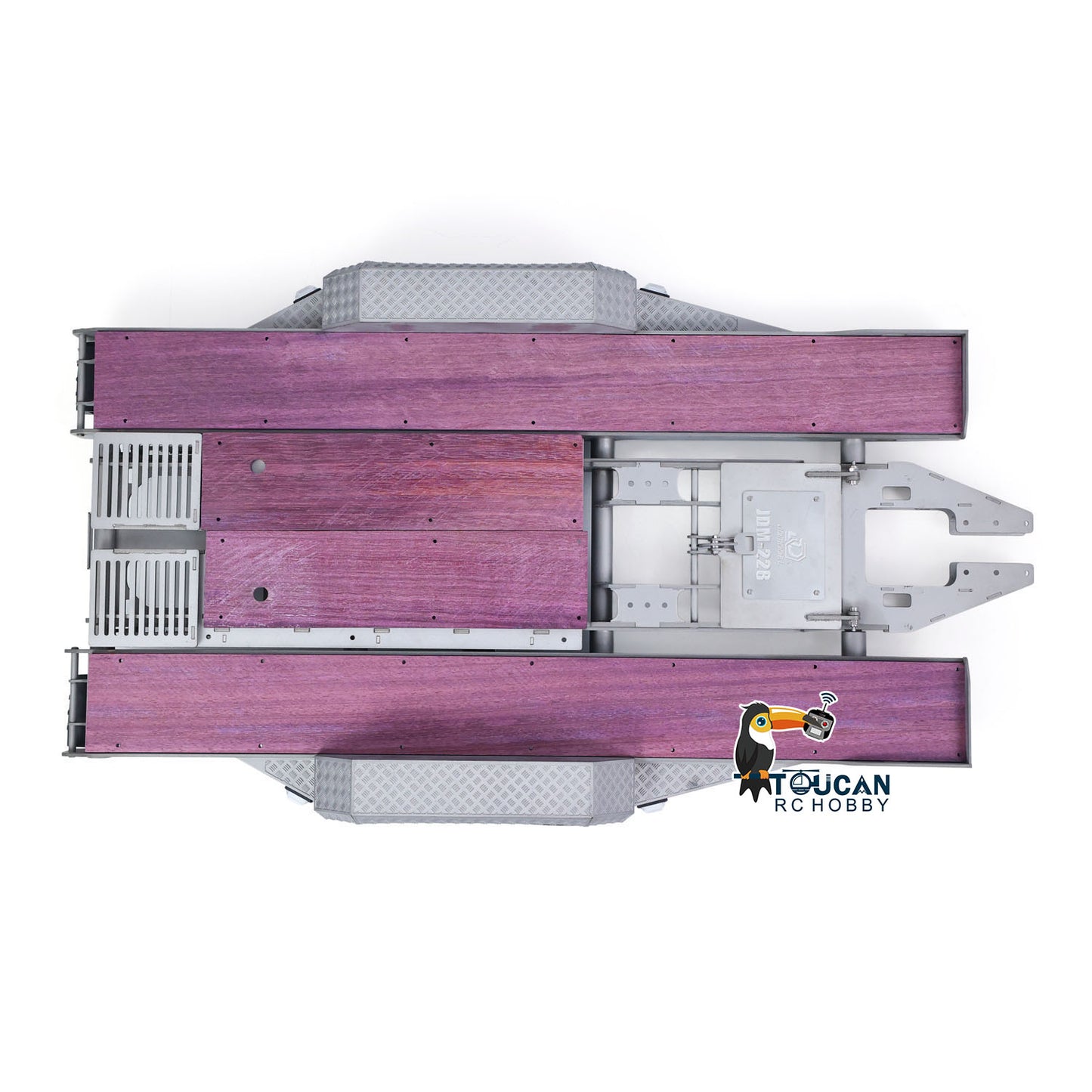 JDM JDM-228 1/14 metal gooseneck RC trailer top view