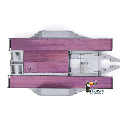 JDM JDM-228 1/14 metal gooseneck RC trailer top view