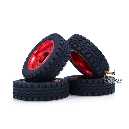 JDM JDM-228 1/14 metal gooseneck RC trailer wheel detail