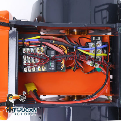 JDM JDM-98 1/14 hydraulic RC loader battery compartment detail