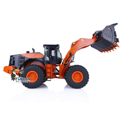 JDM JDM-98 1/14 hydraulic RC wheel loader bucket raised side view