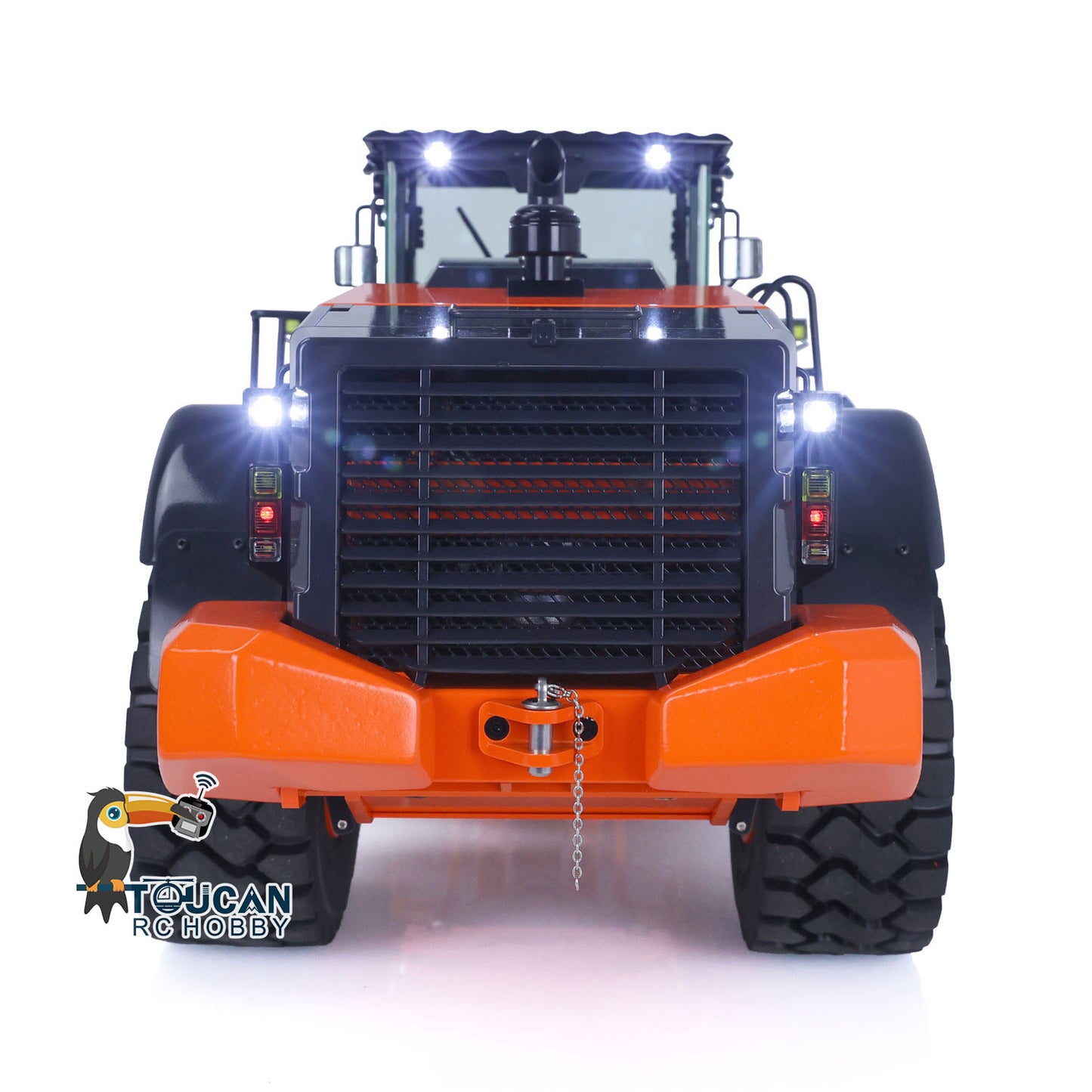 JDM JDM-98 1/14 hydraulic RC wheel loader rear view