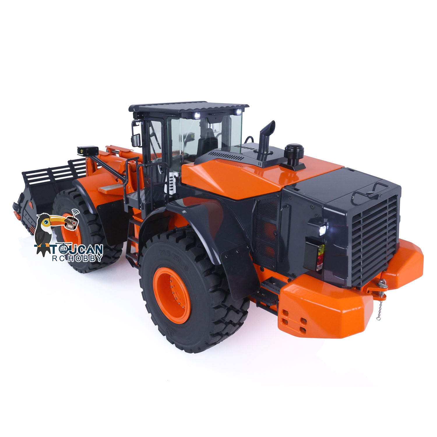 JDM JDM-98 1/14 metal RC wheel loader rear left angle view