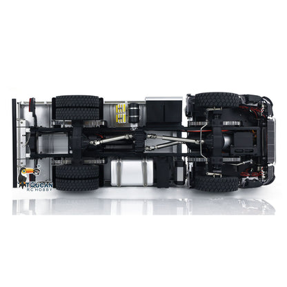 KABO‑5701 1/14 RC 4x4 Dump Truck Full Bottom Chassis Overhead View,4X4 Drivetrain & 2-Speed Gearbox Layout