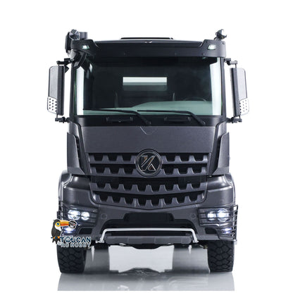 KABO‑5701 1/14 RC 4x4 Dump Truck Gray Front Grille & Headlight Close-Up,Working LED Light Details