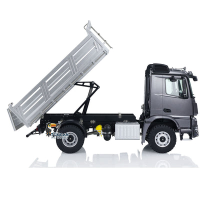 KABO‑5701 1/14 RC 4x4 Dump Truck Gray Rear Lifting Pose,Simulated Loading Unloading RC Scale Truck