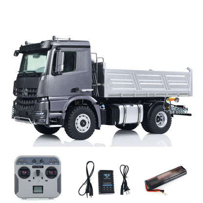 KABO‑5701 1/14 Plastic Screw-Driven RC 4x4 Dump Truck Gray,2-Speed Gearbox,L12 Transmitter,7.4V‑5000mAh Battery & Charger RTR RTR