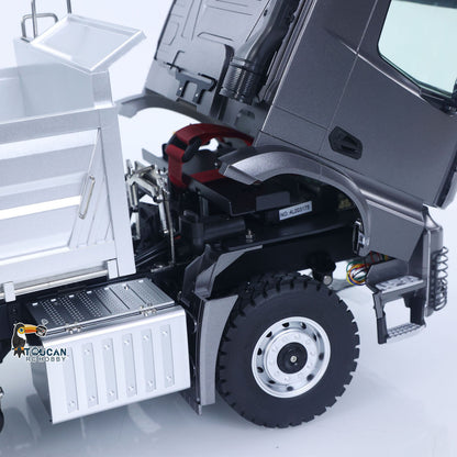 KABO‑5702 1/14 RC 6x6 Dump Truck Rear Dump Hinge Mechanism Close-Up,Remote Controlled Screw Lifting Assembly