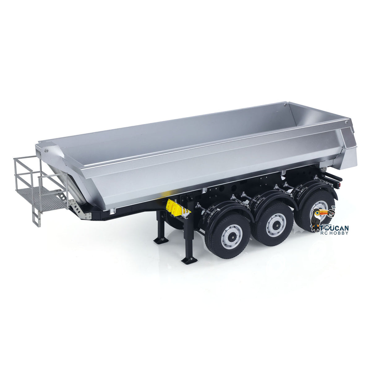 KABO-5801 1/14 RC 3-Axle Screw-Driven Dump Trailer Stand-Alone Flat View,Functional RC Cargo Trailer Accessory