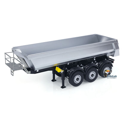 KABO-5801 1/14 RC 3-Axle Screw-Driven Dump Trailer Stand-Alone Flat View,Functional RC Cargo Trailer Accessory