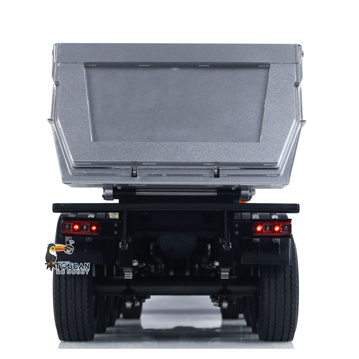 KABO-5801 1/14 RC Dump Trailer Full Rear Taillight View,Simulated Rear Lamp And Bumper RC Trailer Detail
