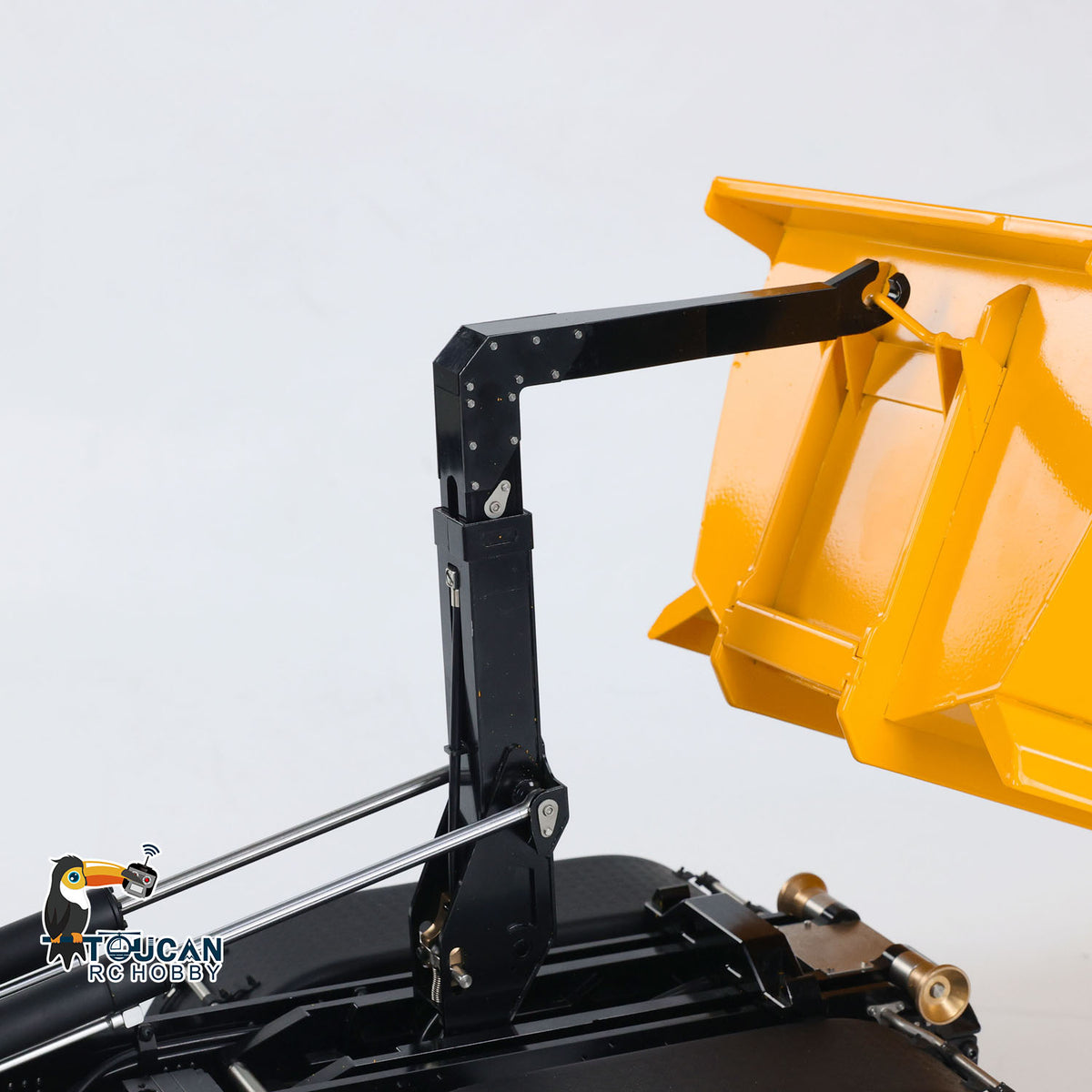 KABO-K3366 1/14 RC 8x8 Dump Truck Dump-Bed Hinge Bracket Close-Up,CNC Metal Hook-Lift Connection Assembly