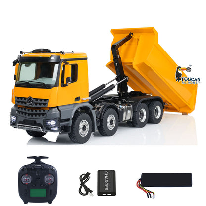 KABO-K3366 1/14 RC 8x8 Dump Truck Mid-Lift Working Pose,Hydraulic Hook-Lift U-Shape Bed Scale RC Model