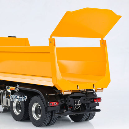 KABO-K3366 1/14 RC 8x8 Dump Truck Rear View With Open Tailgate,U-Shape Bed Unloading Simulation Detail