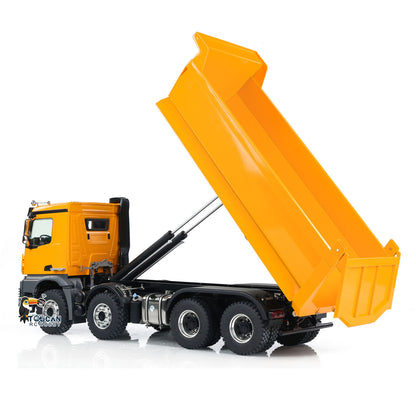 KABO-K3366 1/14 RC 8x8 Dump Truck Side High-Lift Dumping View,Approx 49 Degree Hydraulic Tilt Angle Simulation