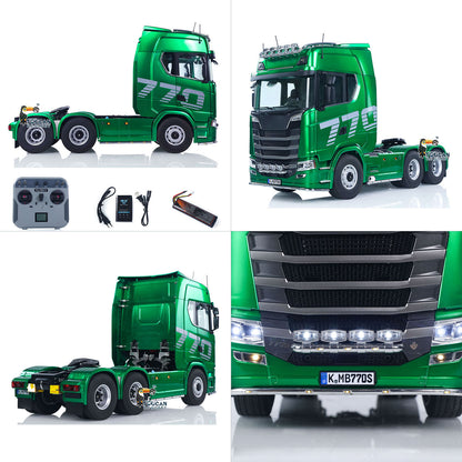 KABO-K770S-100 1/14 RC Tractor Truck Silver Green Red Three-Color Comparison Collage