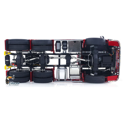 KABO-K770S-100 1/14 RC 6x6 Tractor Truck Full Bottom Chassis Overhead View,2-Speed Gearbox Differential Lock Drivetrain Layout