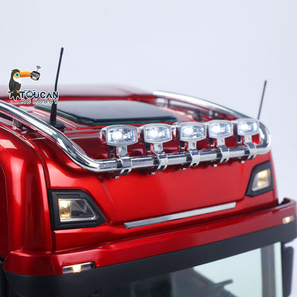 KABO-K770S-100 1/14 RC Tractor Truck Green Cabin Roof Close-Up,Roof Lamps Antenna Scale Exterior Details