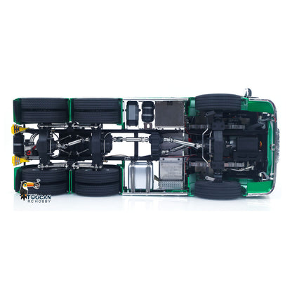 KABO-K770S-100 1/14 RC 6x6 Tractor Truck Full Chassis Bottom Overhead View,Complete Drive-Train Layout Of RTR RC Scale Tractor Truck