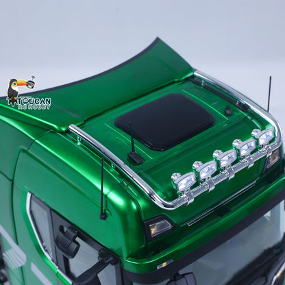 KABO-K770S-100 1/14 RC Tractor Truck Cabin Roof Close-Up,Decorative Roof Lamps,Antenna And Scale Body Surface Details