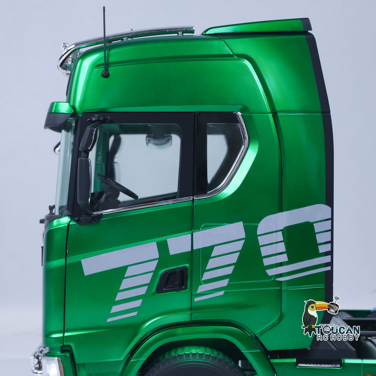 KABO-K770S-100 1/14 RC Tractor Truck Cabin Side Closed-Door Close-Up,Detailed Printed Body Markings And Side Window Decoration