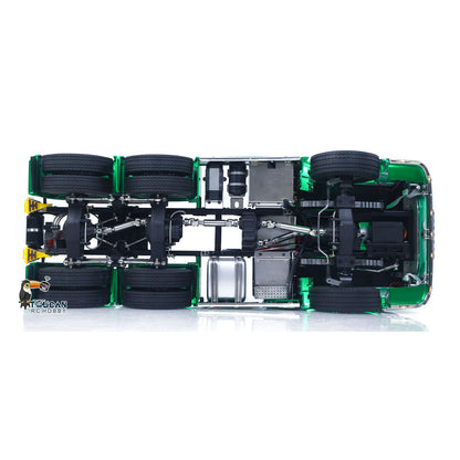 KABO-K770S-100 1/14 RC 6x6 Tractor Truck Full Chassis Bottom Overhead View,Two-Speed Gearbox,Differential Lock Full Drivetrain Layout For RTR Scale RC Truck