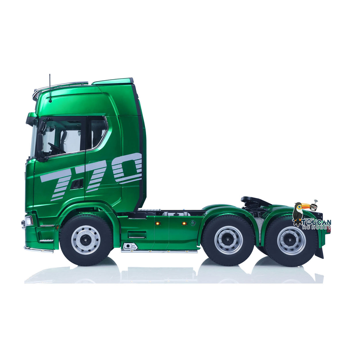 KABO-K770S-100 1/14 RC 6x6 Tractor Truck Rear Cabin And Fifth-Wheel View,Compatible With Multiple 1/14 Scale RC Semi-Trailers
