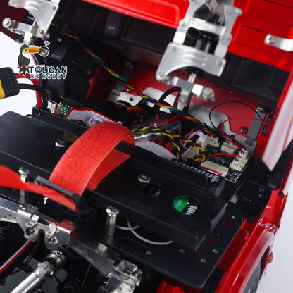 KABO-K770S-100 1/14 RC Tractor Truck Tilted Cabin Internal View,On-Board ESC Servo Electronic Components Layout
