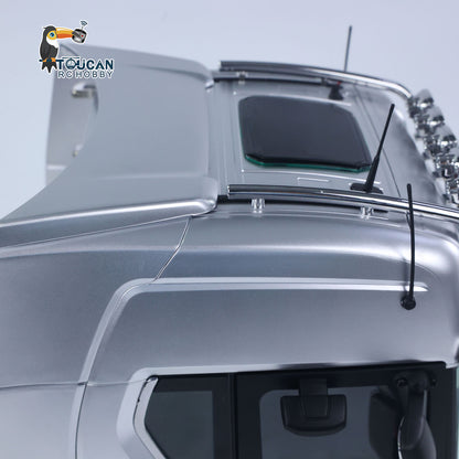 KABO-K770S-100 1/14 RC Tractor Truck Silver Cabin Roof Close-Up,Simulation Truck Cab Shell Surface Details