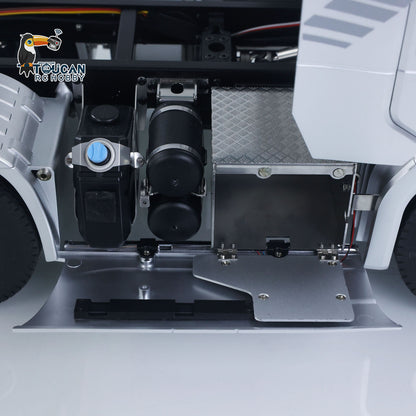 KABO-K770S-100 1/14 RC Tractor Truck Silver Tilted-Cabin Internal View,Inner Chassis Electronic Module Layout For RC Hobby Model