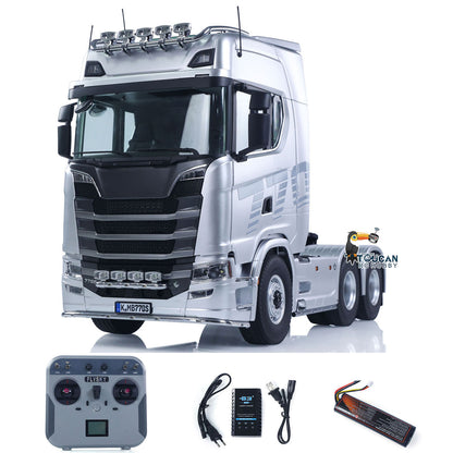 KABO-K770S-100 1/14 RC 6x6 Tractor Truck Silver Version Complete RTR Kit,Two-Speed Gearbox And Differential Lock