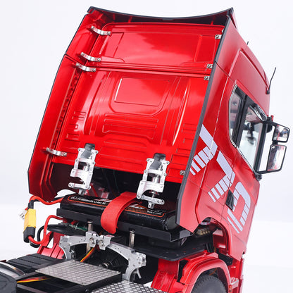 KABO K770S-100 1/14 RC 4X2 Tractor Truck Rear Top View, Multi-Directional Fifth Wheel Coupling Structure