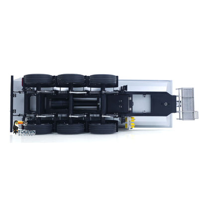 KABO-K770S-102 1/14 RC Dump Semi-Trailer Chassis Bottom Overhead View,Three-Axle Leaf-Spring Suspension Mechanical Structure Detail