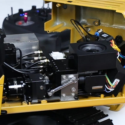 KABO-K961-100S-PRO 1/18 RC Excavator Opened Top Hull Close-Up,Neat Internal Wiring,Light And Sound Module Layout