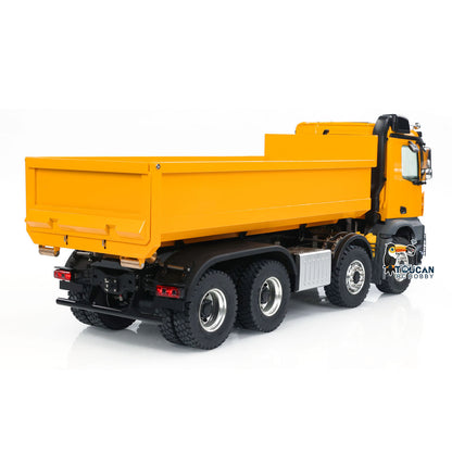 KABO‑K3365 1/14 RC 8x8 Dump Truck Diagonal Rear View,Square Dump Bed,Metal Drivetrain RC Off‑Road Truck