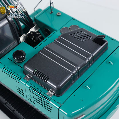 KABO‑K350‑200 1/14 RC Excavator Battery Compartment Close‑Up,Removable Cover And Upper Body Housing Details