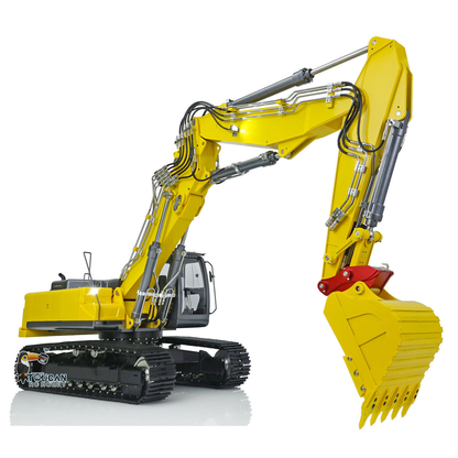 KABO‑K350‑200 1/14 RC Hydraulic Excavator Yellow Boom Lifting Pose,All‑Metal CNC Machined RC Excavator Model