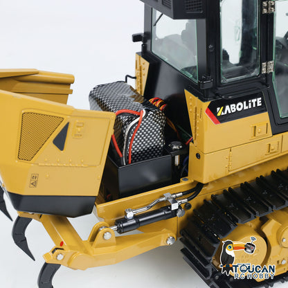 KABO‑K963‑100 1/16 RC Hydraulic Tracked Loader Side Hatch Close‑Up,Full‑Metal Hydraulic Cylinder And Tubing Assembly Detail