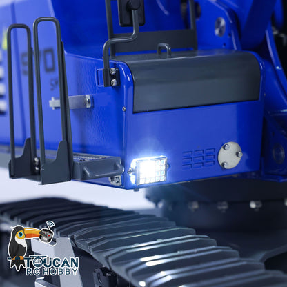 KABO‑K970‑100S‑PRO 1/14 RC Hydraulic Excavator Rear‑Lower Hull Close‑Up,Tail LED Lamp And Heavy‑Duty Metal Track Chassis