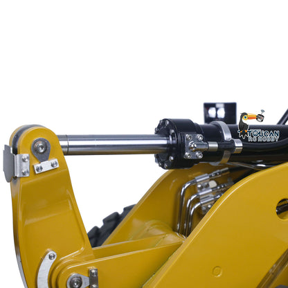 KABO‑K988‑100S 1/14 RC Hydraulic Wheel Loader Boom Hydraulic Cylinder Joint Close‑Up, Precision‑Machined Metal Hinge Structure
