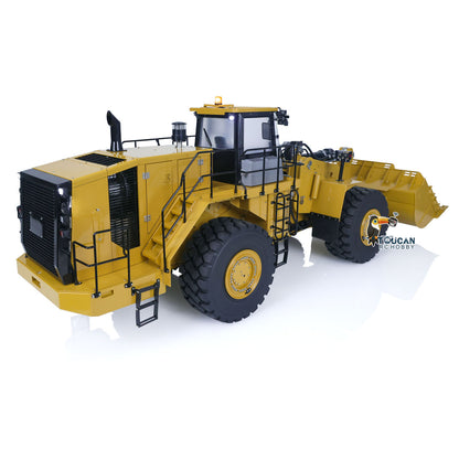 KABO‑K988‑100S 1/14 RC Hydraulic Wheel Loader Yellow Static Parking Pose, 2‑Speed Transmission And Differential Lock Function