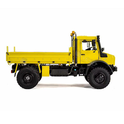LESU U4023 1/14 metal 4x4 RC off road truck yellow rear angle