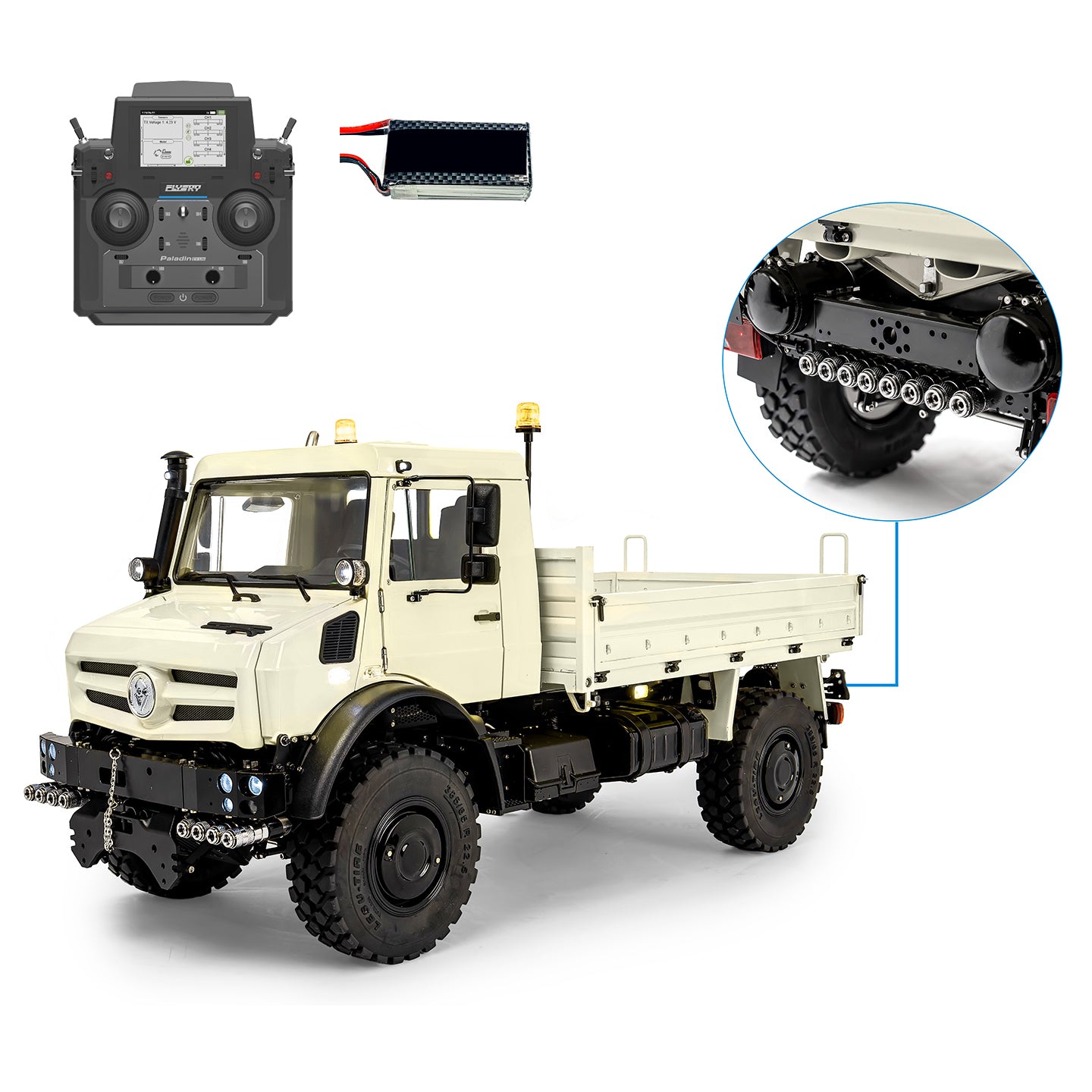 LESU U4023 1/14 metal hydraulic RC light truck beige color RTR model