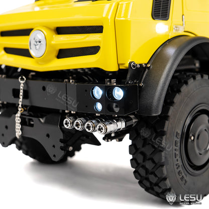 LESU U4023 1/14 metal hydraulic RC light truck front LED light detail