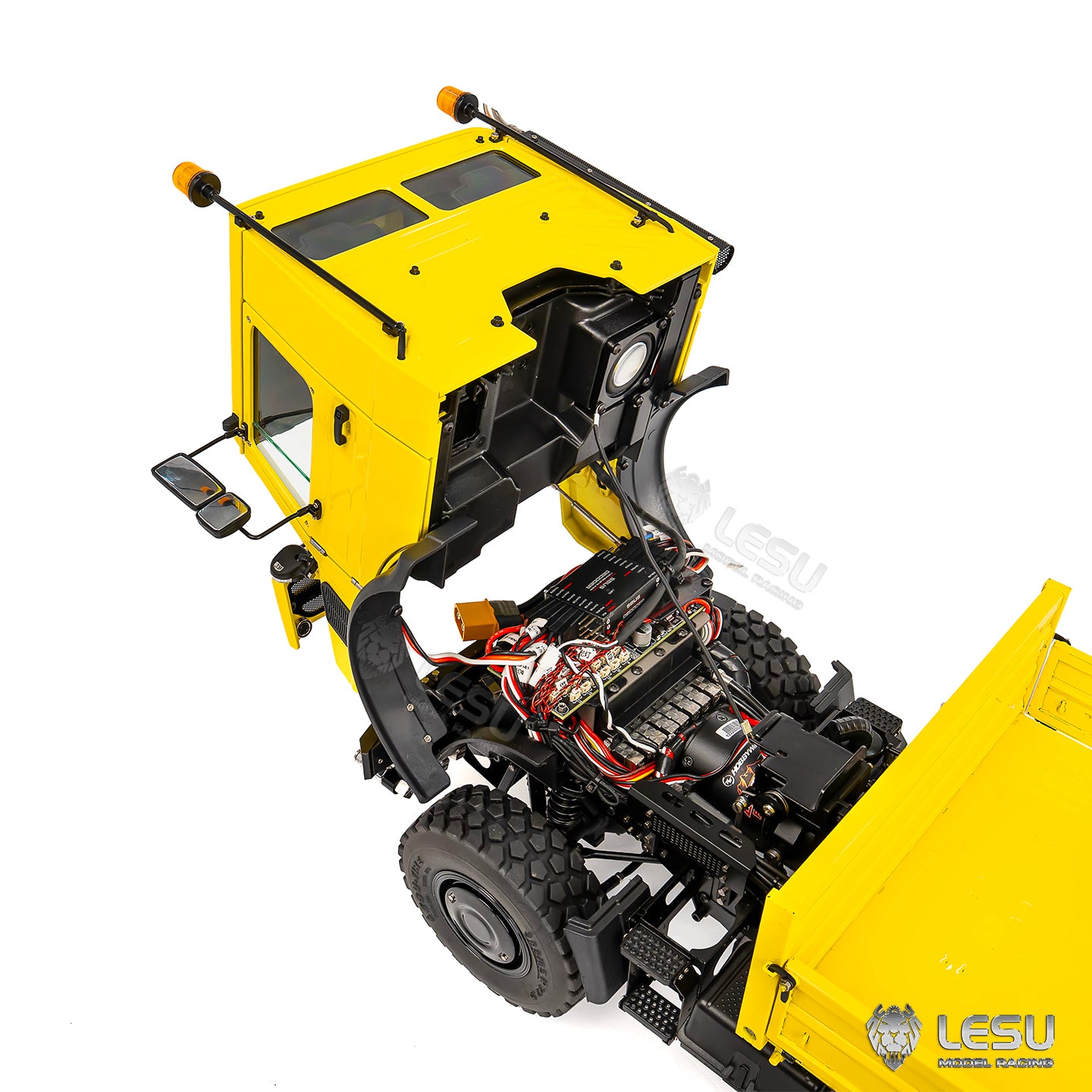LESU U4023 1/14 metal hydraulic RC light truck internal structure detail