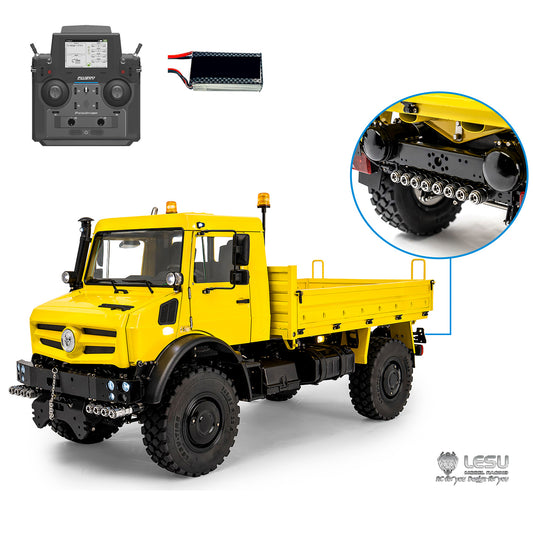 LESU U4023 1/14 metal hydraulic RC light truck RTR yellow main view