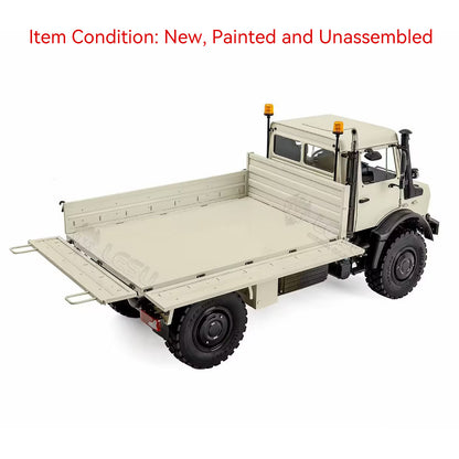 LESU U4023 1/14 metal RC all terrain light truck beige rear view